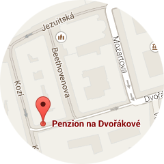 Map - Penzion Dvorakova